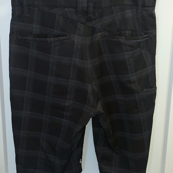 Volcom Board Shorts, Black Plaid, 30 - Picture 2 of 4